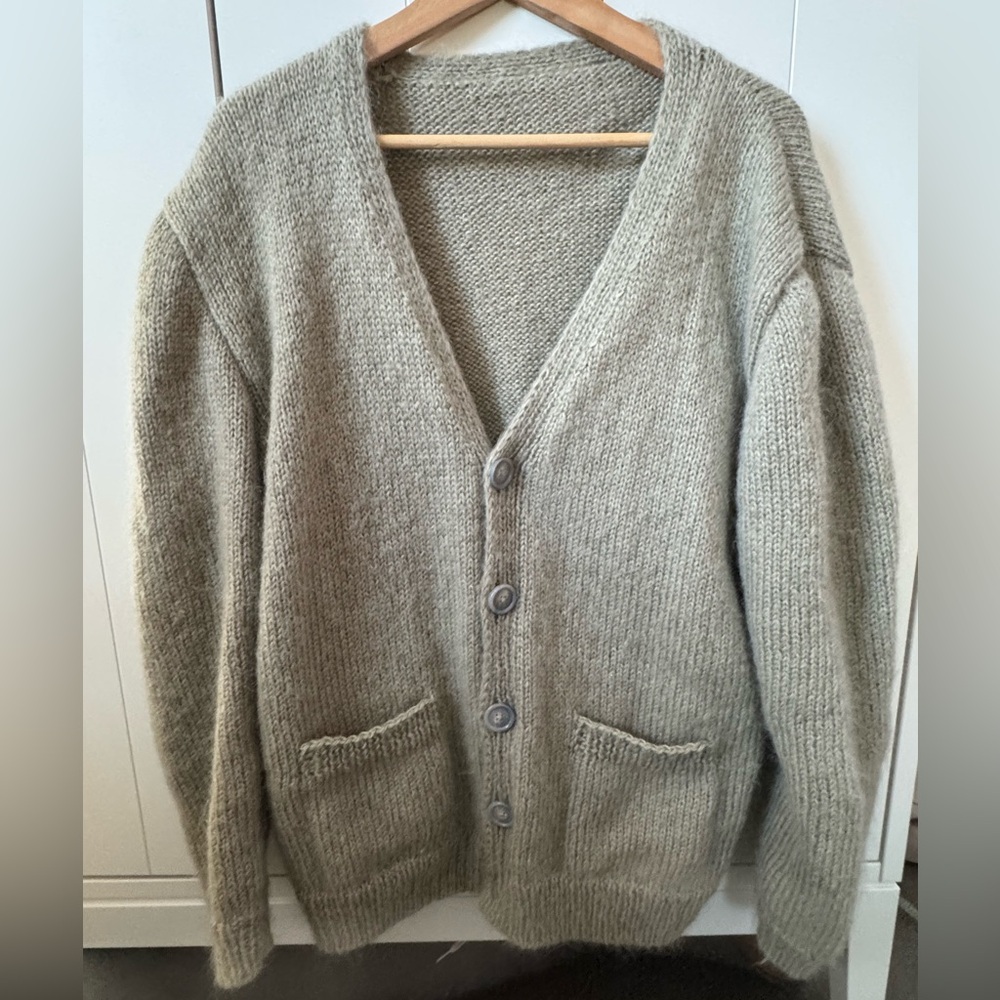Fuzzy Unisex Mohair Angora Blend Kurt Cobain Cardigan